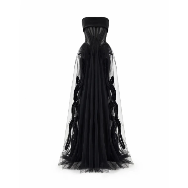 Gemy Maalouf Strapless Tulle Gown