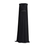 Gemy Maalouf V-neckline With Cape-like Back Dress