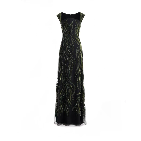 Gemy Maalouf Wide-Strap Beaded Dress