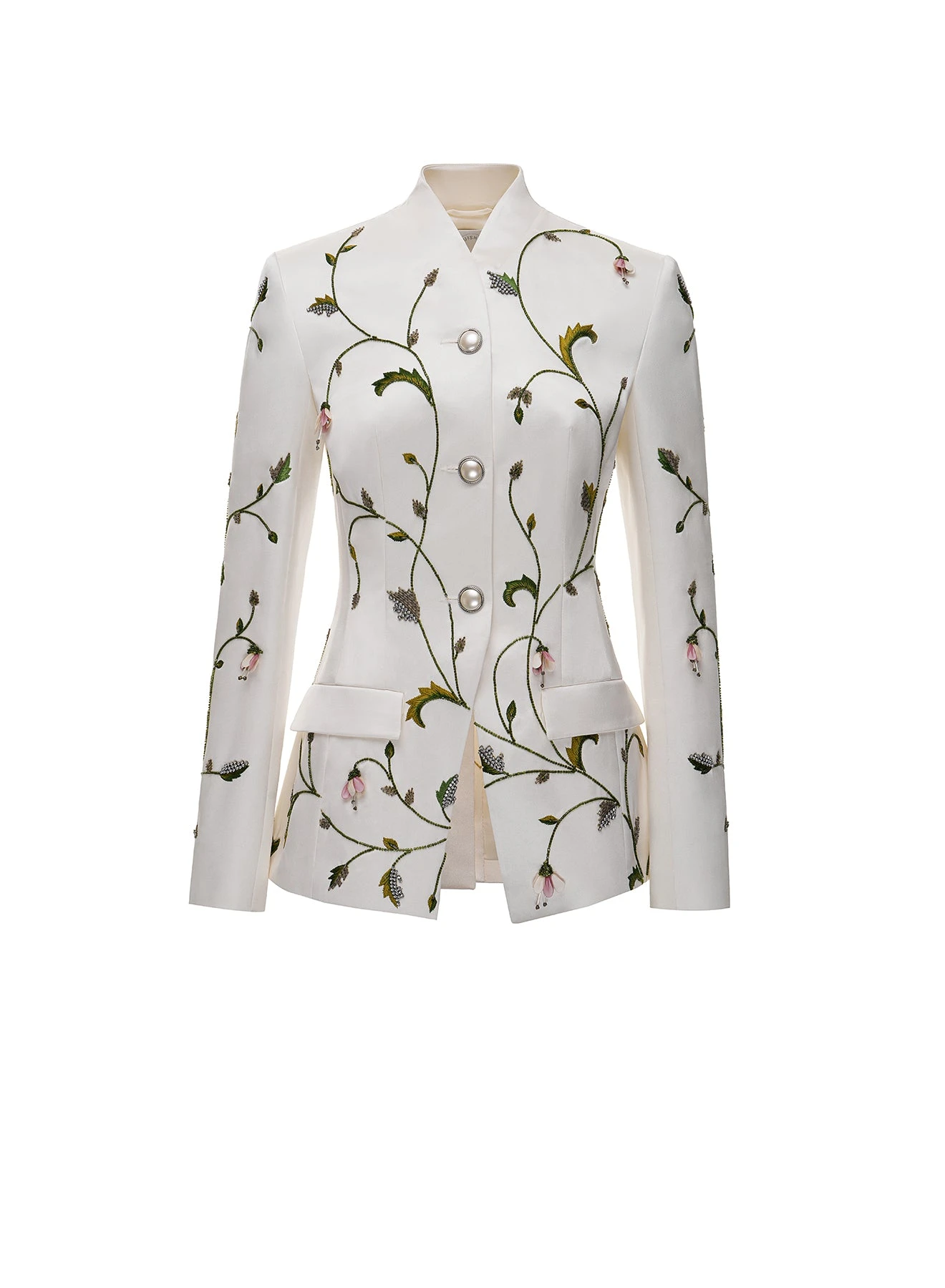 Andrew Jacket in Ivory Duchesse