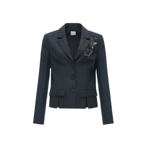 Isobel Jacket in Black Tailoring