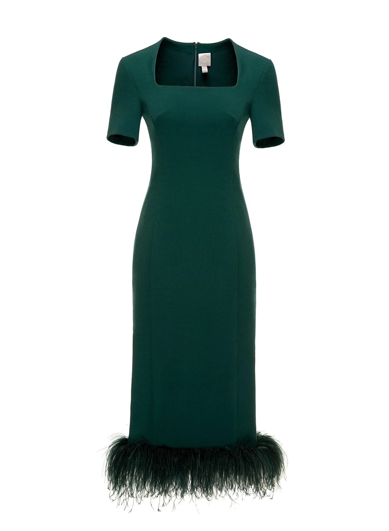 Carmen Dress in Peacock Crepe