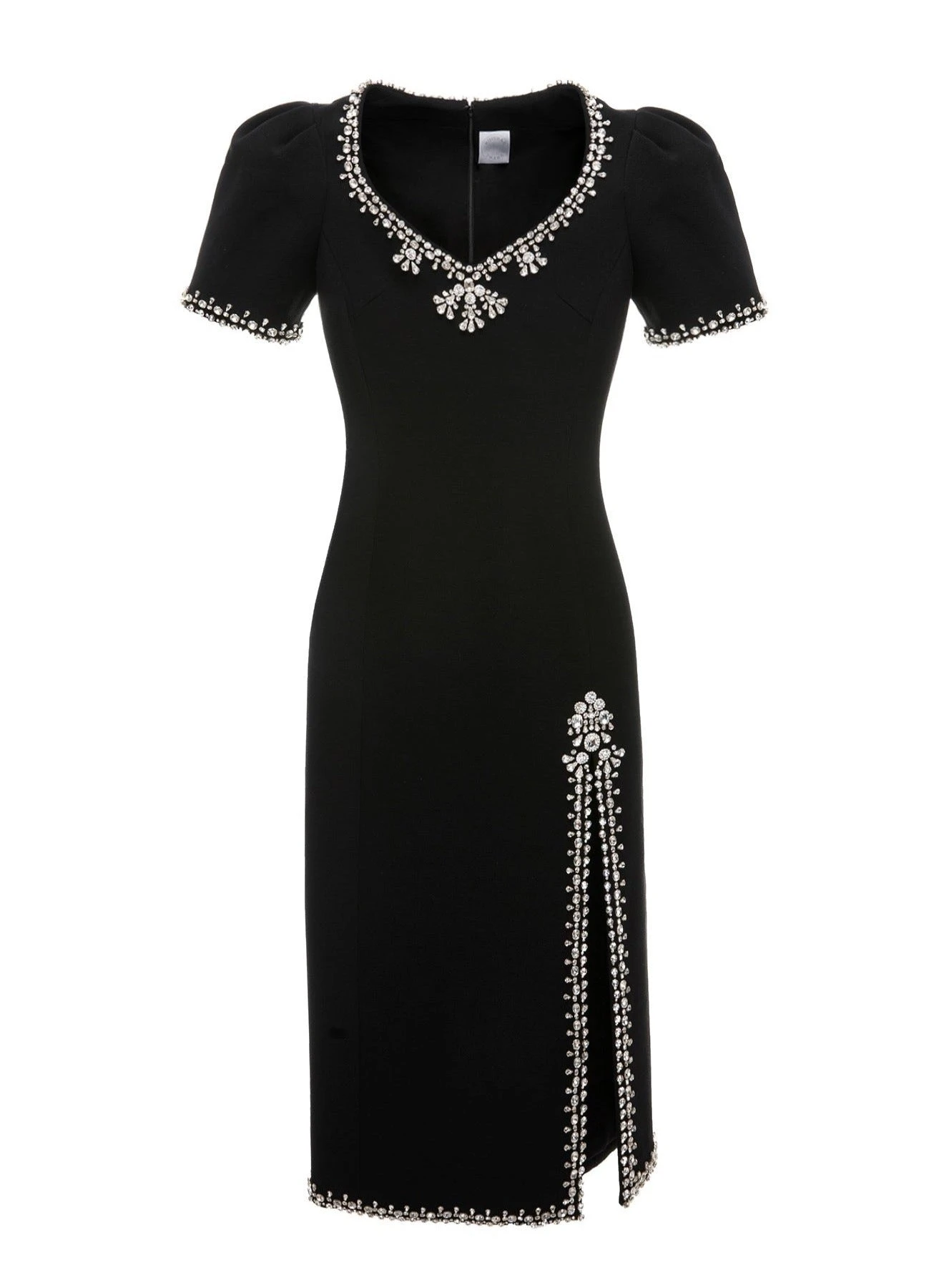 Gwendolyn Dress in Black Crepe