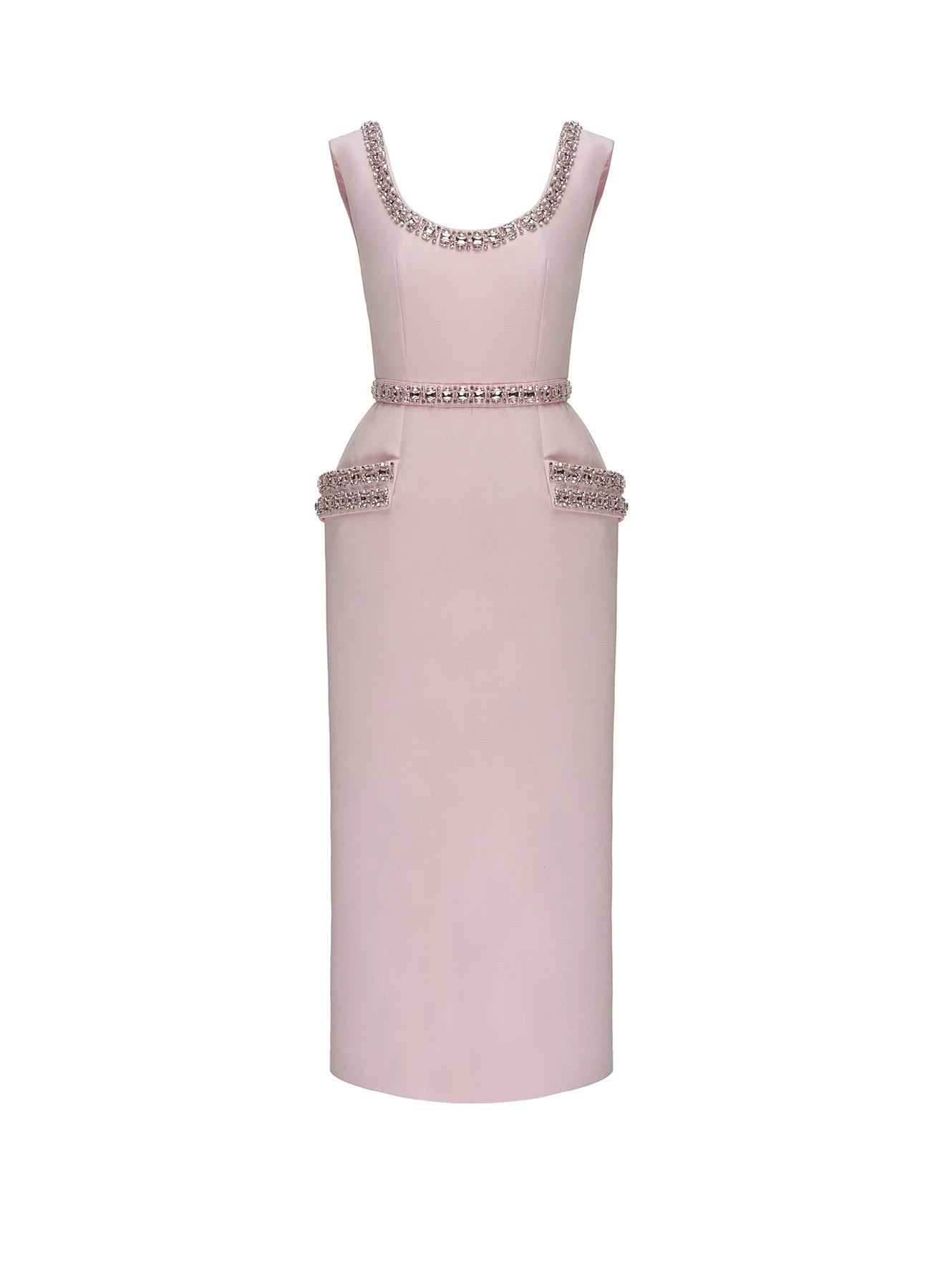 Dries Van Noten Danna Dress in Pink Embellished Crepe | | Luxury Shoes Dries Van Noten Danna Dress in Pink Embellished Crepe