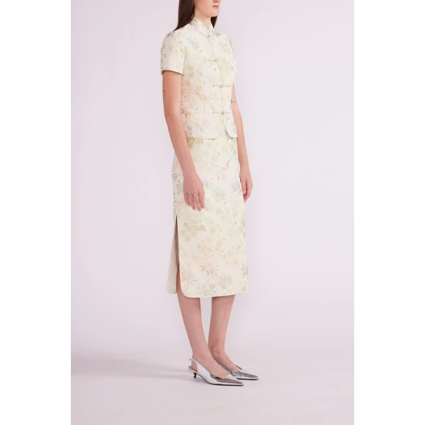 Danny Top in Ivory Multi Jacquard - Image 4