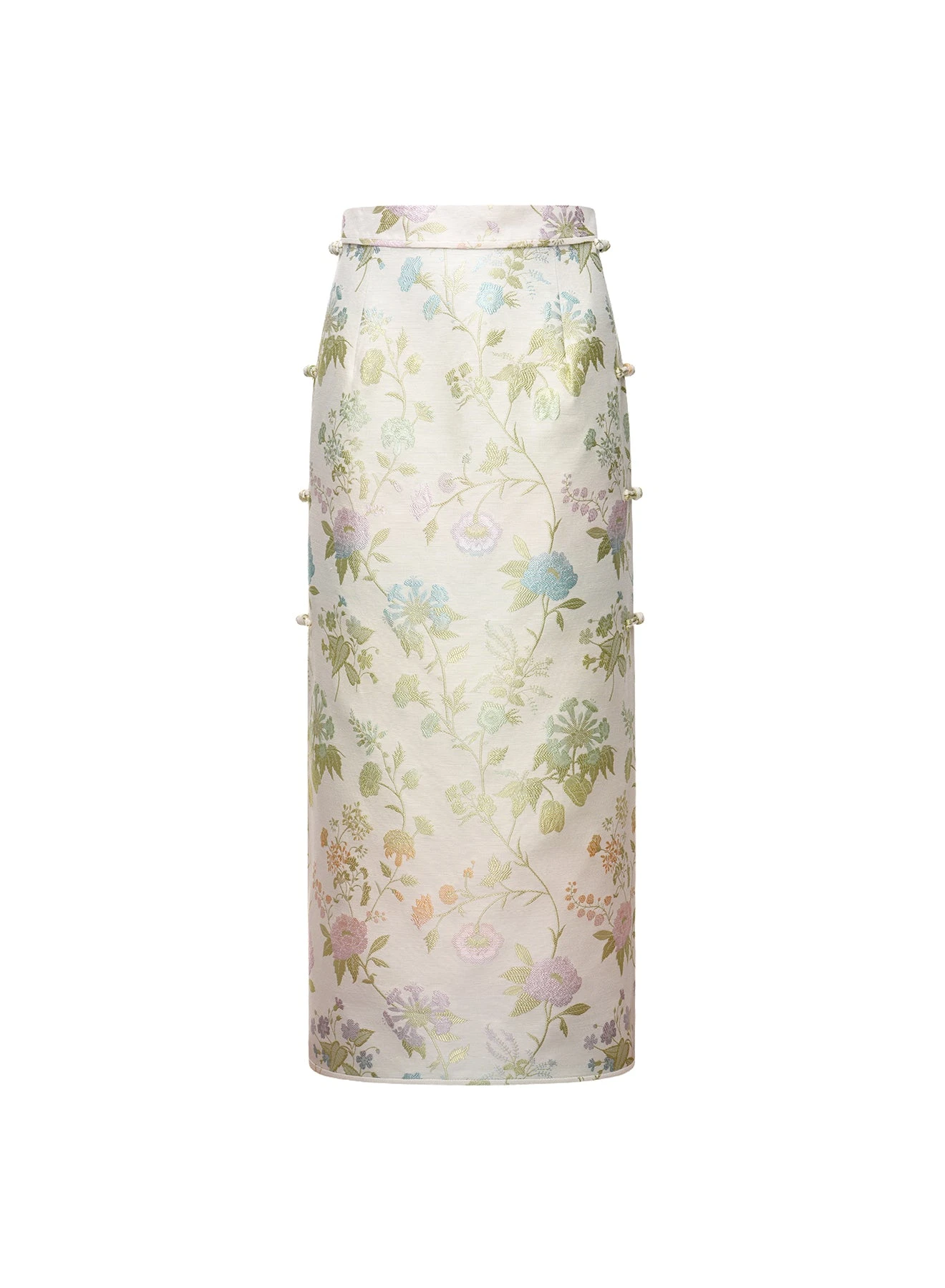 Dries Van Noten Dario Skirt in Ivory Multi Jacquard | | Luxury Shoes Dries Van Noten Dario Skirt in Ivory Multi Jacquard
