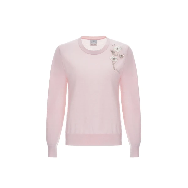 Dries Van Noten Delilah Jumper in Pink Baby Cashmere