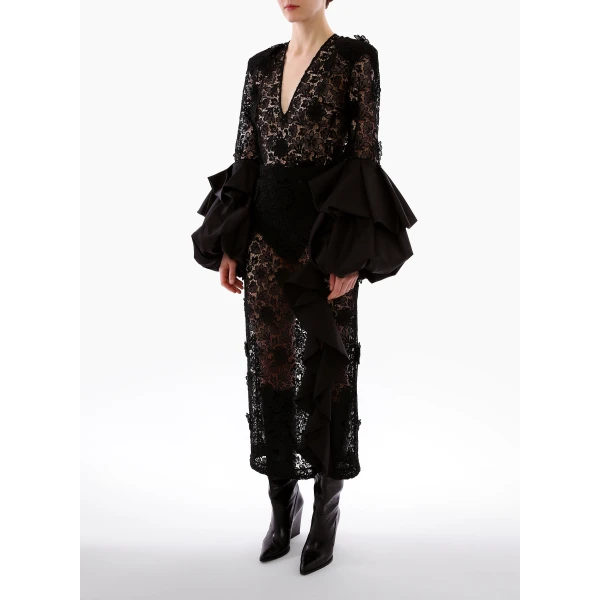 Diane Skirt in Black Lace - Image 3