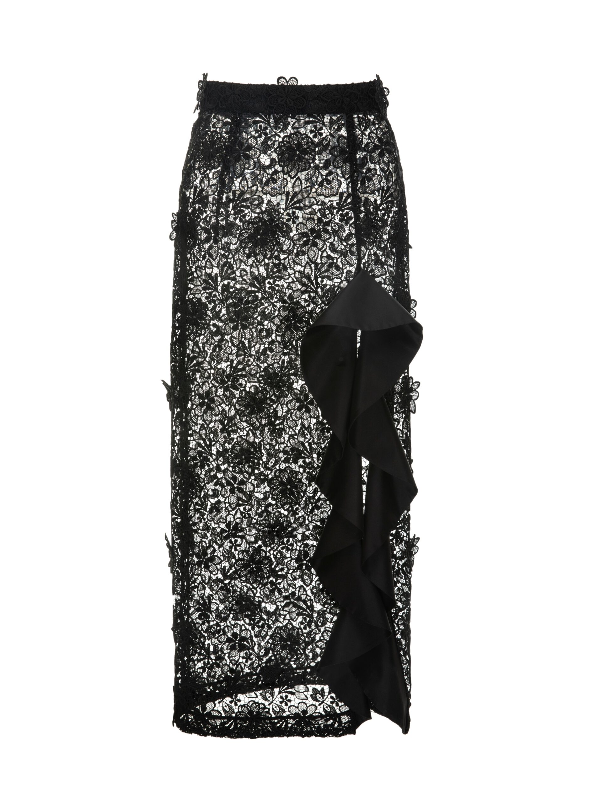 Dries Van Noten Diane Skirt in Black Lace | | Luxury Shoes Dries Van Noten Diane Skirt in Black Lace