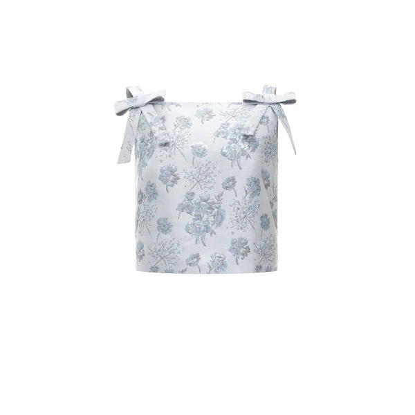 Dina Top in Light Blue Jacquard