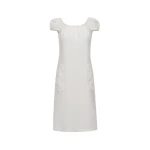 Dries Van Noten Eileen Midi Dress in White Linen