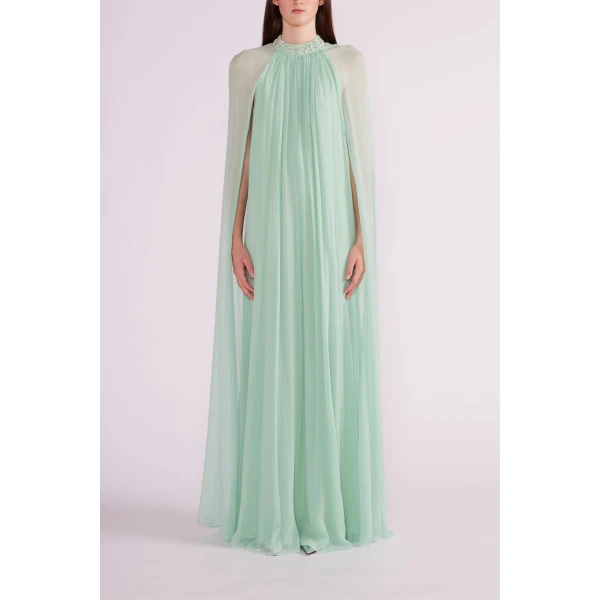 Elinda Gown in Mint Chiffon - Image 3