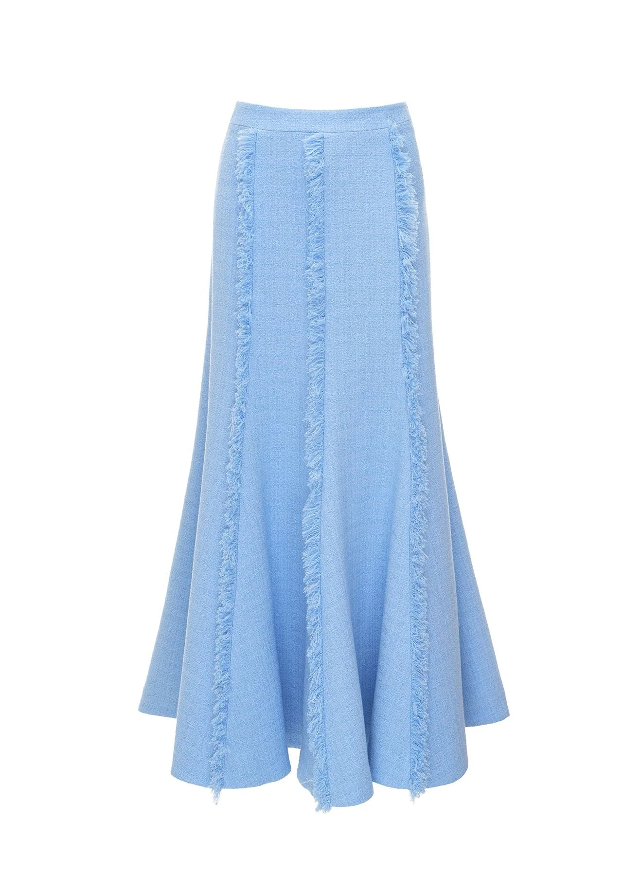 Dries Van Noten Ellen Midi Skirt in Sky Blue Tweed | | Luxury Shoes Dries Van Noten Ellen Midi Skirt in Sky Blue Tweed