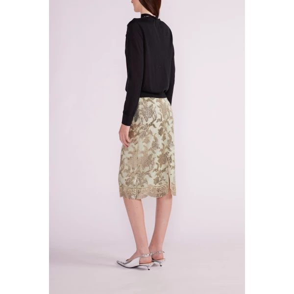 Ellis V-Neck Cardigan in Black Silk - Image 5