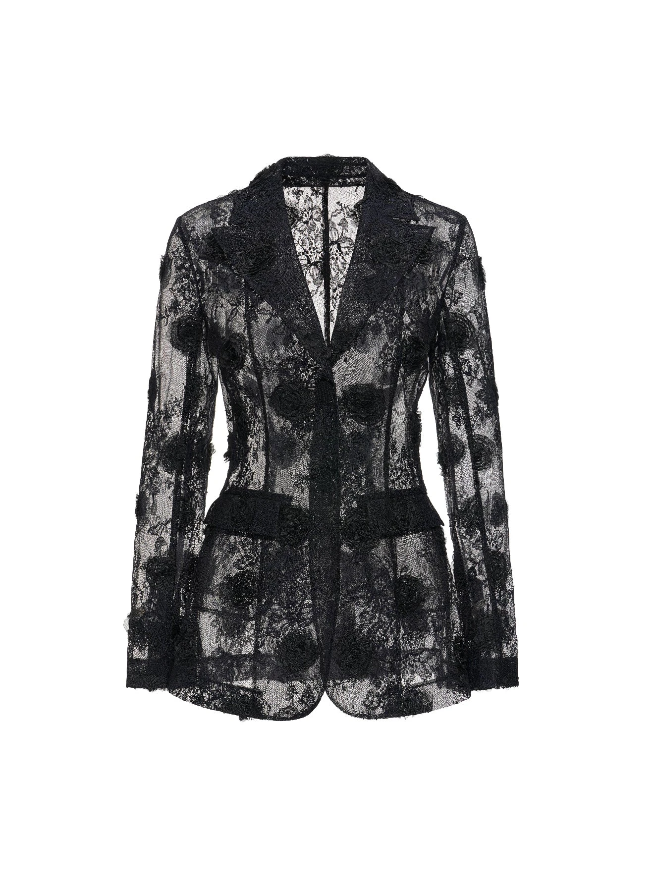 Dries Van Noten Estelle Jacket in Black Lace | | Luxury Shoes Dries Van Noten Estelle Jacket in Black Lace