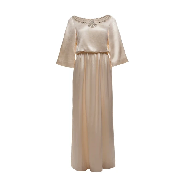 Etta Gown in Ivory Satin
