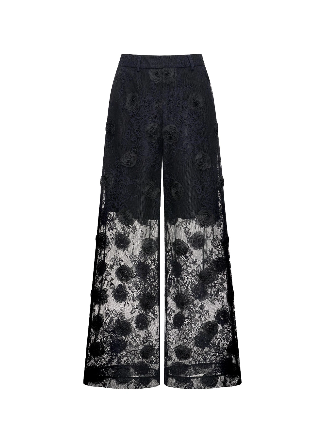 Dries Van Noten Fausto Trousers in Black Lace | | Luxury Shoes Dries Van Noten Fausto Trousers in Black Lace