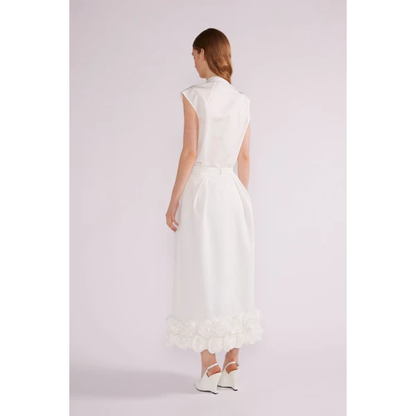 Fern Top in White Faille - Image 4