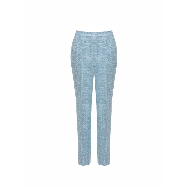 Francesca Trousers in Blue Tweed