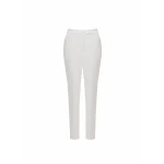 Dries Van Noten Francesca Trousers in White Crepe