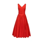 Dries Van Noten Frederikke Dress in Poppy Red Cotton