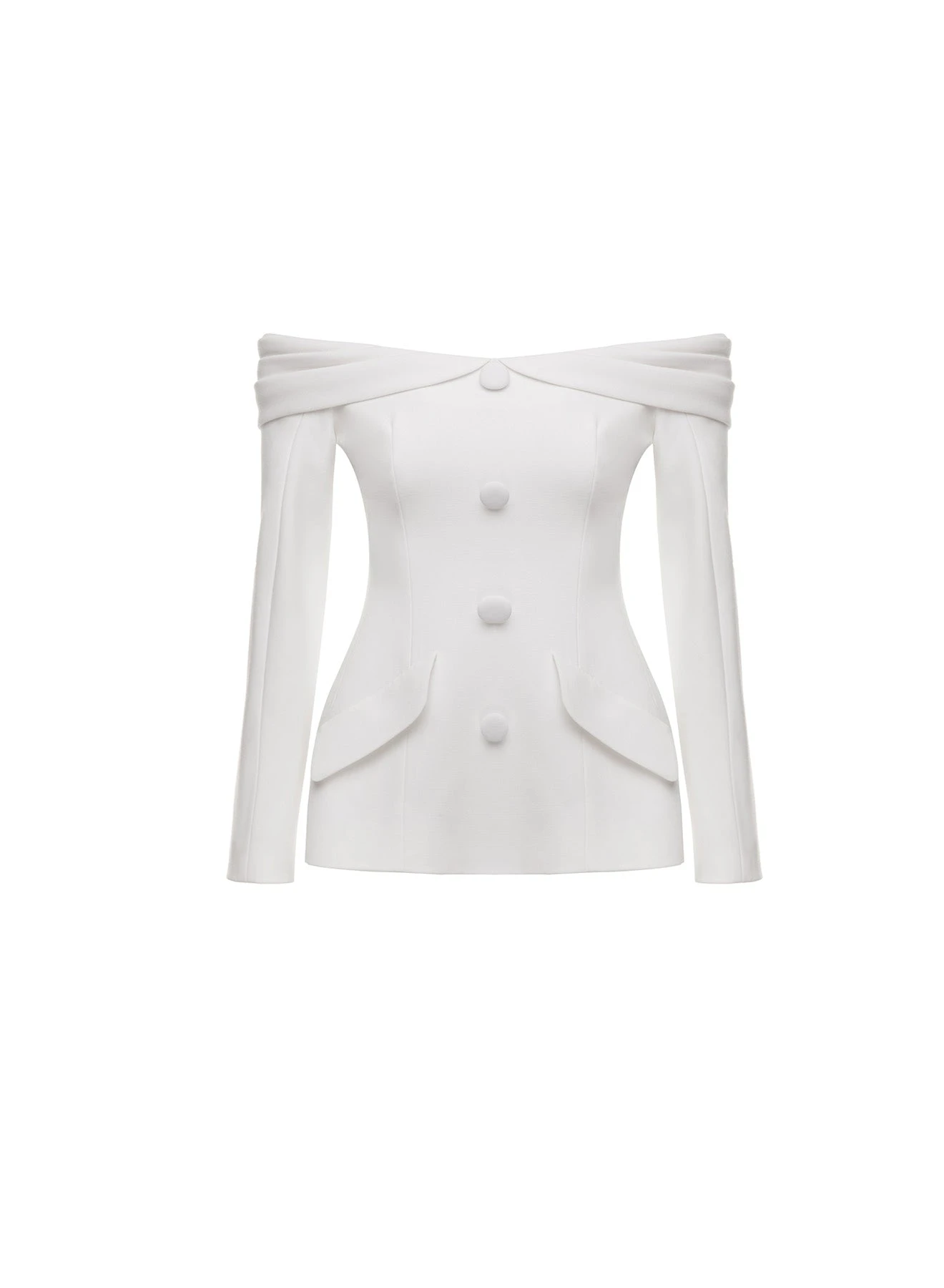 Dries Van Noten Gabriella Jacket in White Crepe | | Luxury Shoes Dries Van Noten Gabriella Jacket in White Crepe