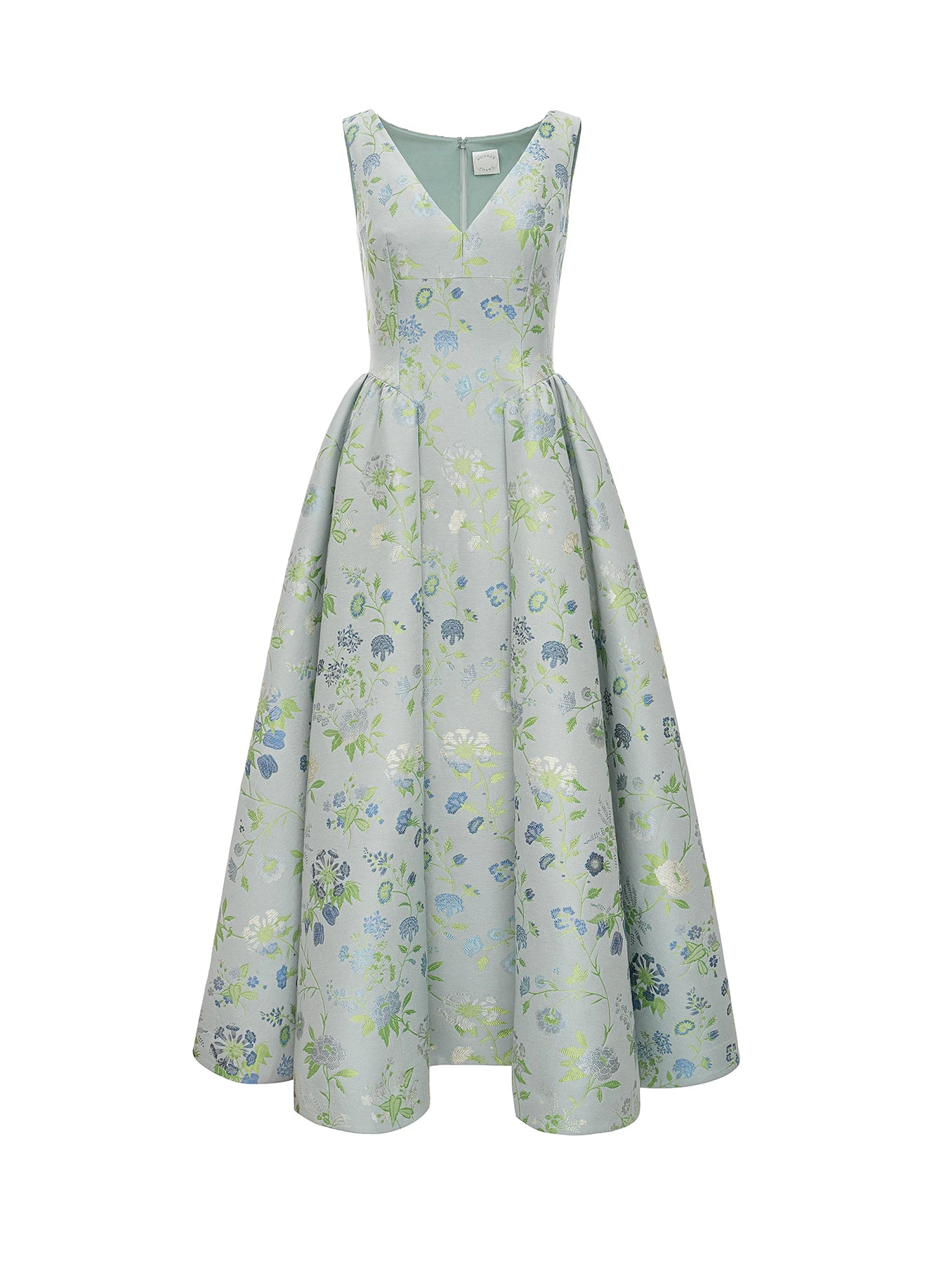 Dries Van Noten Gershin Dress in Teal Multi Jacquard | | Luxury Shoes Dries Van Noten Gershin Dress in Teal Multi Jacquard