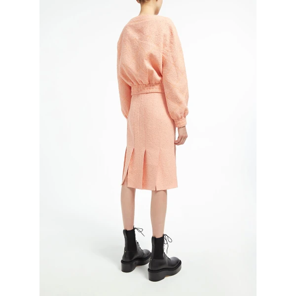 Giada Skirt in Peach Tweed - Image 4