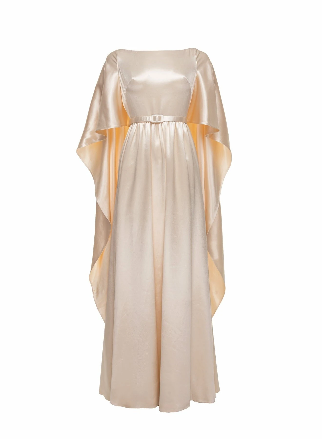 Dries Van Noten Lea Gown in Ivory Satin | Evening Gowns | Luxury Shoes Dries Van Noten Lea Gown in Ivory Satin