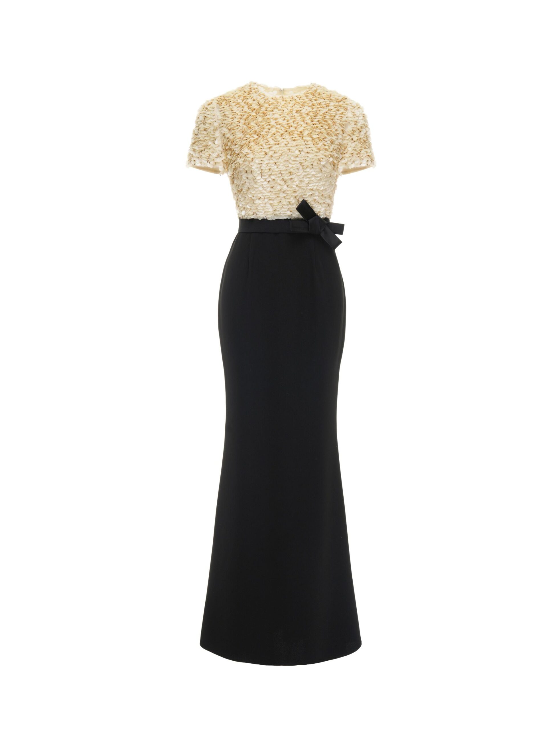 Dries Van Noten Leila Gown in Black Sable Sequins | Evening Gowns | Luxury Shoes Dries Van Noten Leila Gown in Black Sable Sequins