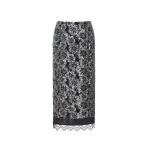 Dries Van Noten Leja Skirt in Silver Embroidered Sequins