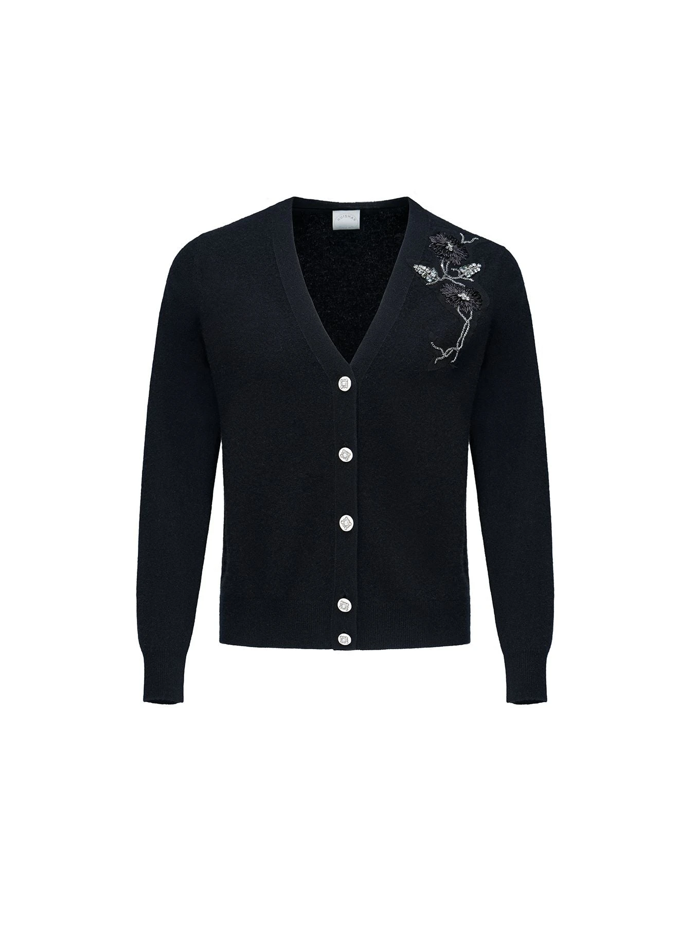 Dries Van Noten Lily Cardigan in Black Baby Cashmere | Cardigan | Luxury Shoes Dries Van Noten Lily Cardigan in Black Baby Cashmere