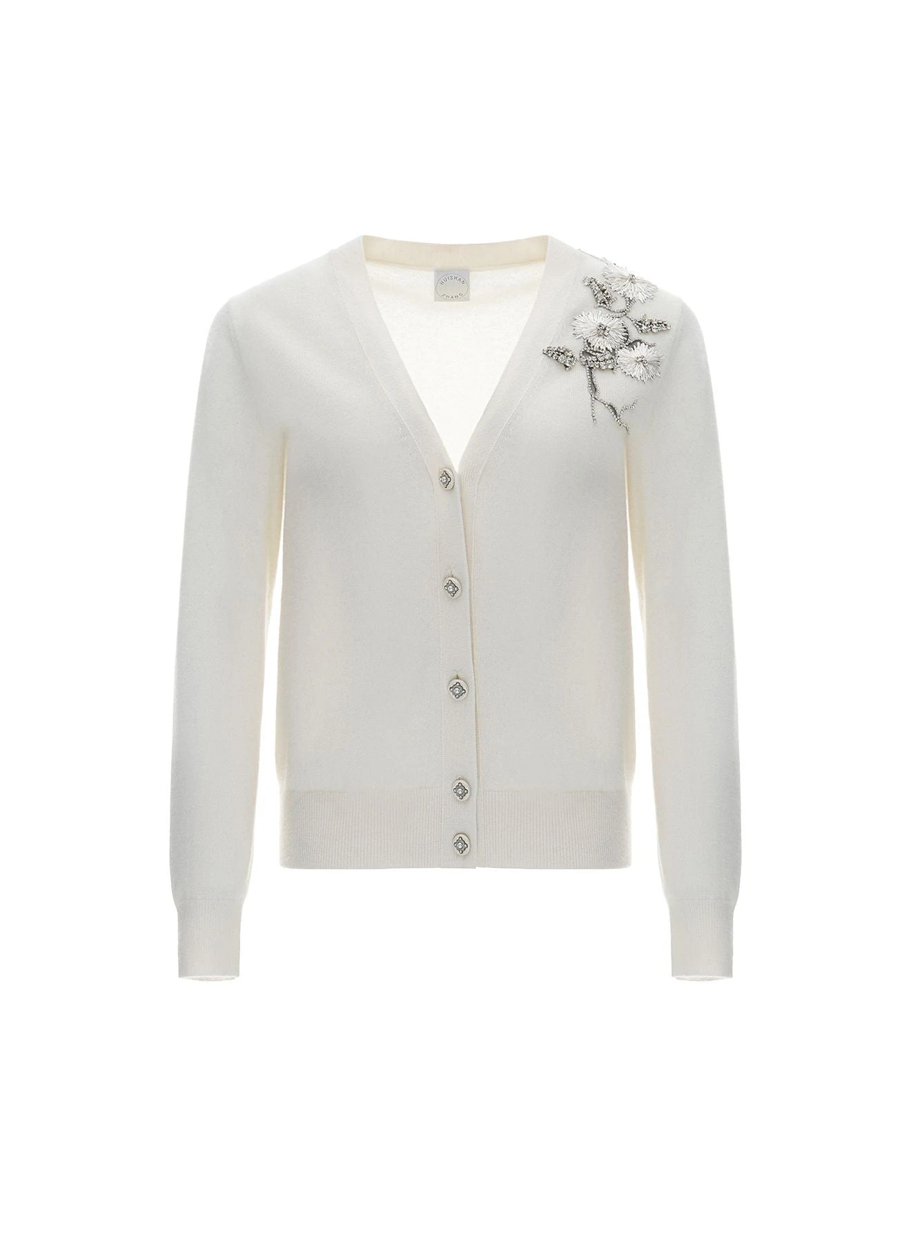 Dries Van Noten Lily Cardigan in Ivory Baby Cashmere | Cardigan | Luxury Shoes Dries Van Noten Lily Cardigan in Ivory Baby Cashmere