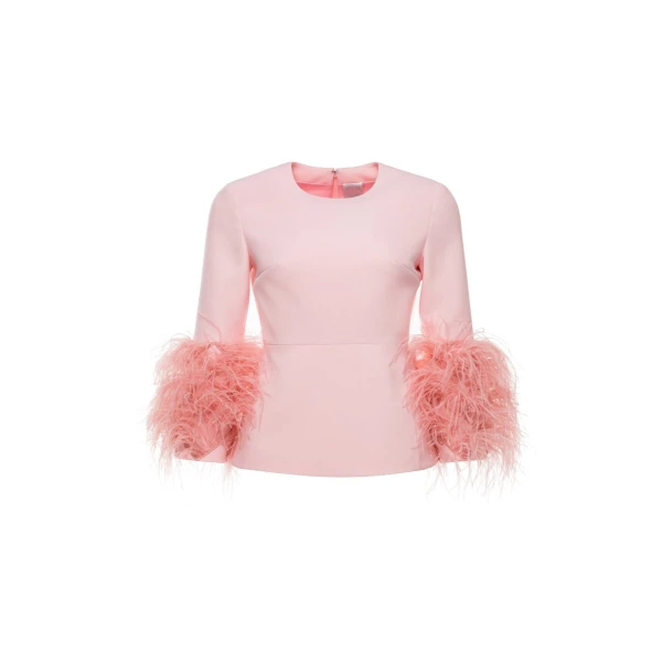 Lola Top in Pink Crepe