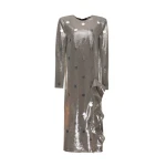 Dries Van Noten Lyra Dress in Smoke Embroidered Sequins