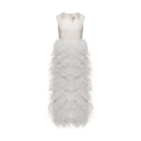 Dries Van Noten Mabel Dress in White Crepe