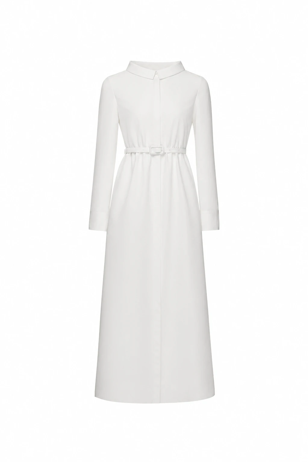 Dries Van Noten Madeline Midi Dress in White Faille Dries Van Noten Madeline Midi Dress in White Faille