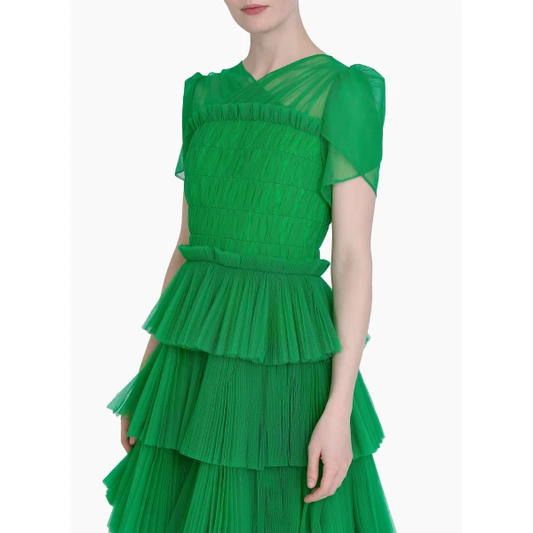 Mae Dress in Bright Apple Tulle - Image 5