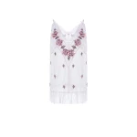 Dries Van Noten Maeve Top in Pink Embellished Tulle
