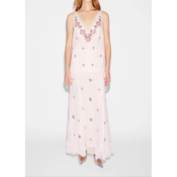 Maeve Top in Pink Embellished Tulle - Image 5
