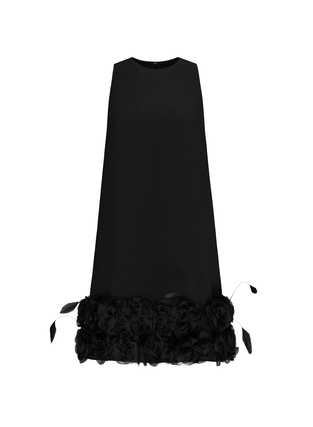 Dries Van Noten Maia Mini Dress in Black Crepe | Mini Dresses | Luxury Shoes Dries Van Noten Maia Mini Dress in Black Crepe