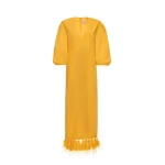 Dries Van Noten Majorca Dress in Ochre Cotton
