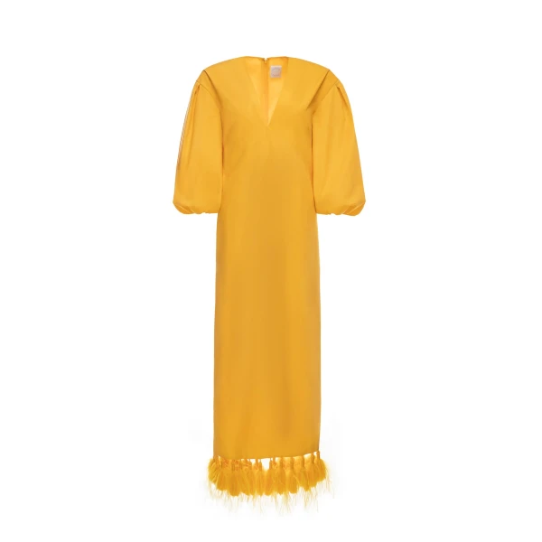 Majorca Dress in Ochre Cotton