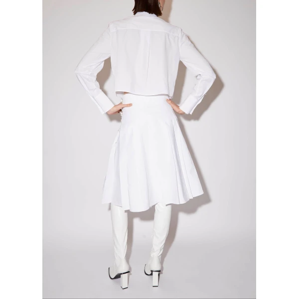 Maniya Shirt in White Embellished Cotton - Image 4