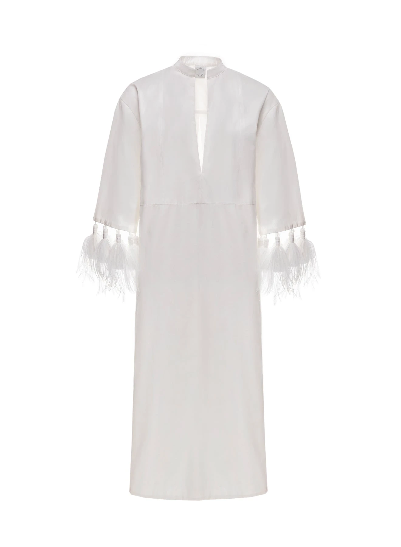 Dries Van Noten Menorca Caftan in White Cotton | Maxi Dresses | Luxury Shoes Dries Van Noten Menorca Caftan in White Cotton
