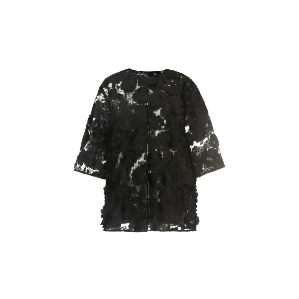 Mila Jacket in Black Embellished Tulle