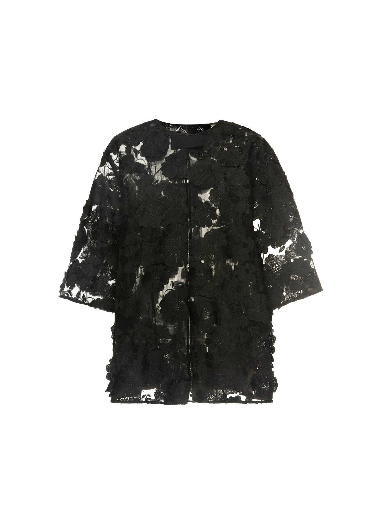 Dries Van Noten Mila Jacket in Black Embellished Tulle | | Luxury Shoes Dries Van Noten Mila Jacket in Black Embellished Tulle
