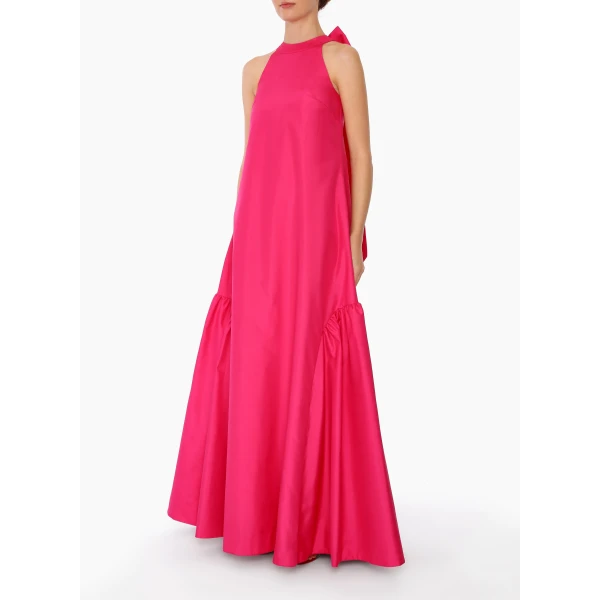 Miro Gown in Hot Pink Taffeta - Image 3