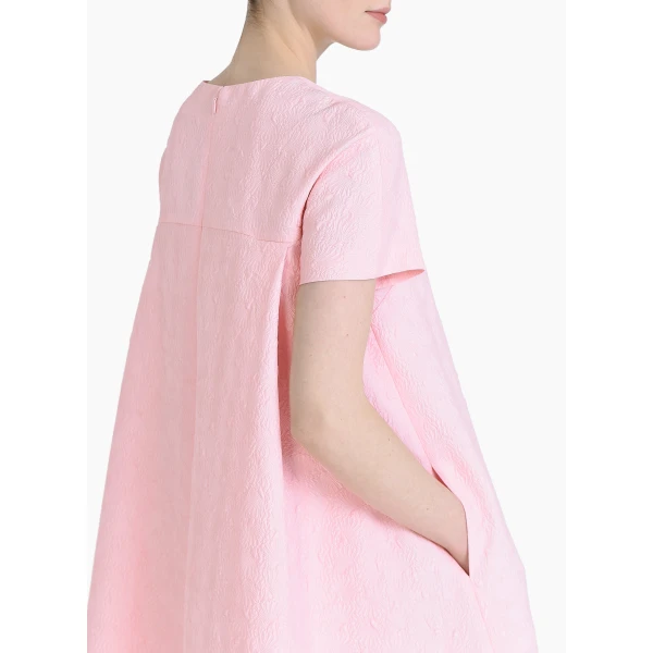 Nadia Dress in Pink Quartz Jacquard - Image 5