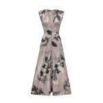 Dries Van Noten Petunia Dress in Metallic Blush Fatale Floral Jacquard